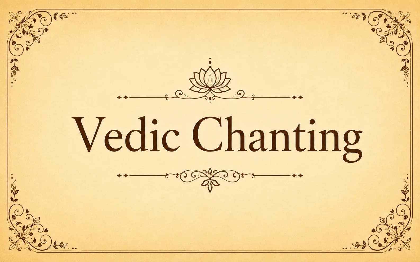 Vedic chanting classes